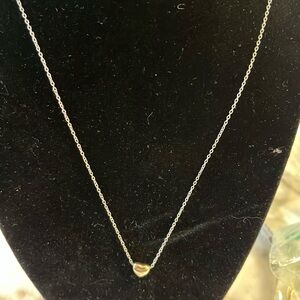 Fine silver hear necklace
